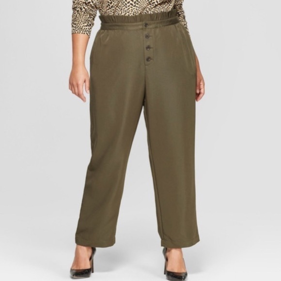 Who What Wear Relaxed Button Fly Ankle Trousers 3X - Picture 1 of 7